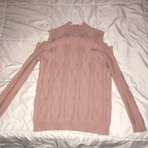 long sleeve blush pink sweater